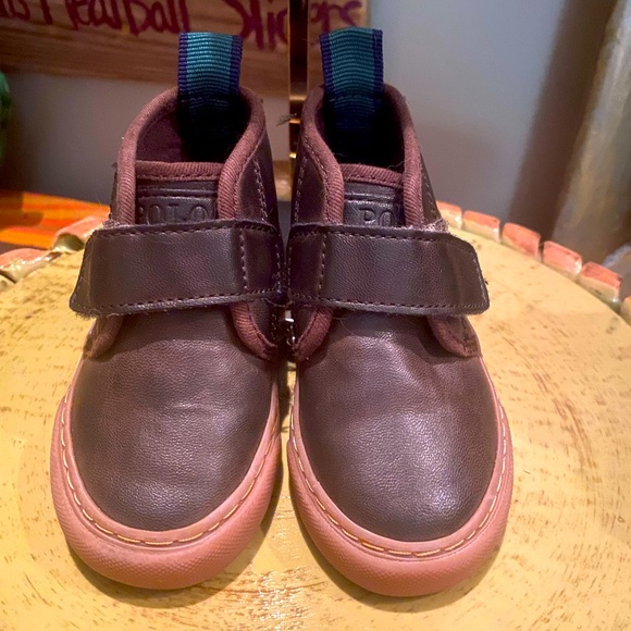 Polo Ralph Lauren Other - Polo Ralph Lauren Toddler Boy's OWEN-EZ BROWN LEATHER Boots Shoes-sz 5